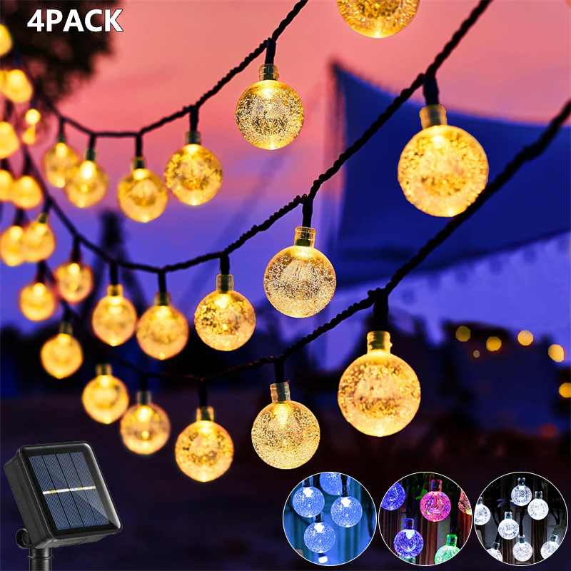AliExpress 60-LED Solar Crystal Globe String Lights