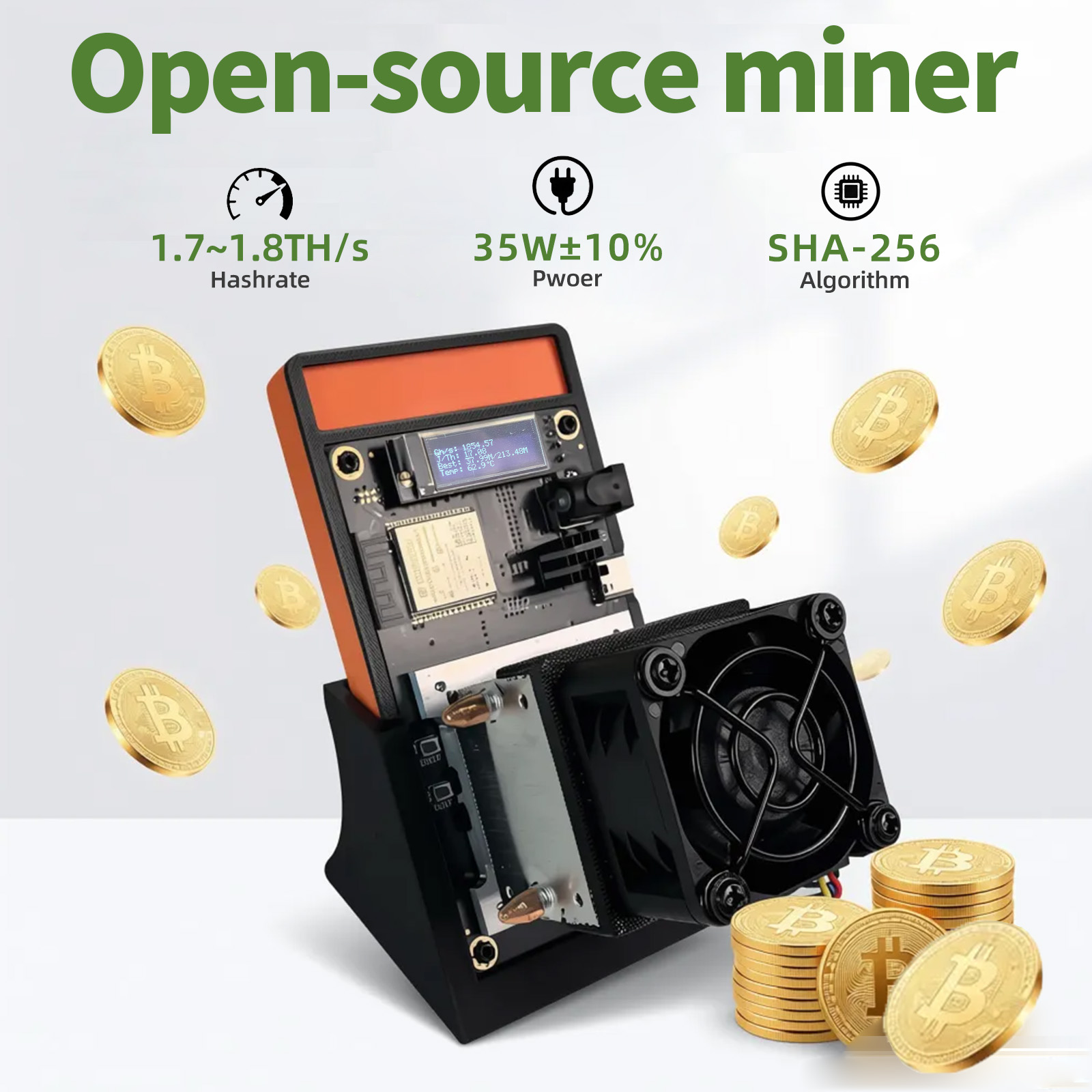 AliExpress Upgraded Version Gamma 602 Bitcoin Miner 1.8TH/s SHA256 Home Mining ASIC Crypto Machine SOLO Lottery Miner for Digital Currency