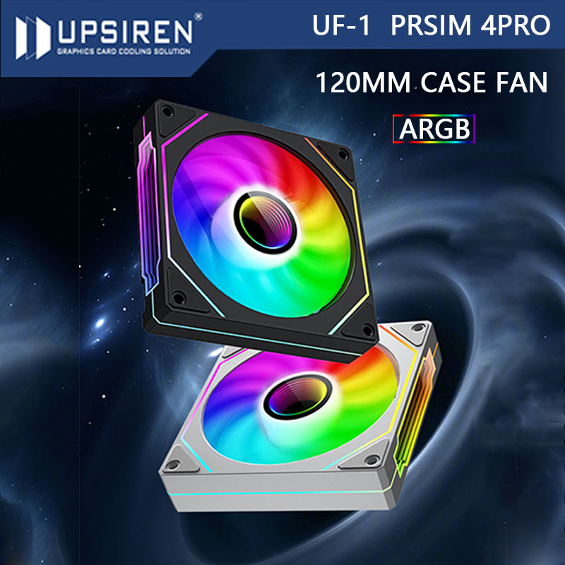AliExpress UPSIREN UF-1 PRISM 4 PRO Computer Chassis Fan 12cm ARGB 4 Pin PWM Quiet Cooling Fan 12V Large Air Volume 45.2CFM/600-1500RPM