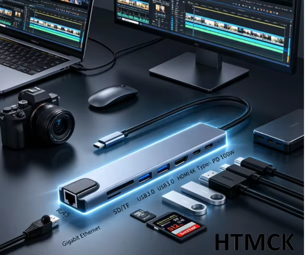 AliExpress 8-in-1 USB-C Hub with 4K HDMI and RJ45, view 3