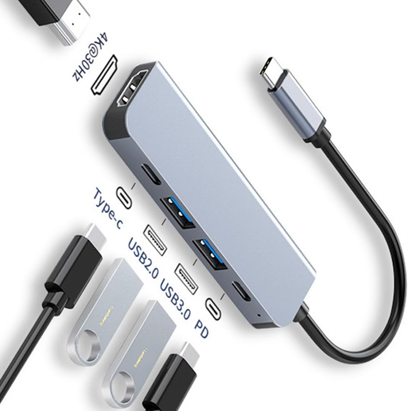 AliExpress USB C Hub to 4K HDMI-Compatible USB 3.0 2.0 Type C PD Charging Dock for MacBook iPad Samsung S10 Dex TV Mouse Keyboard U Disk