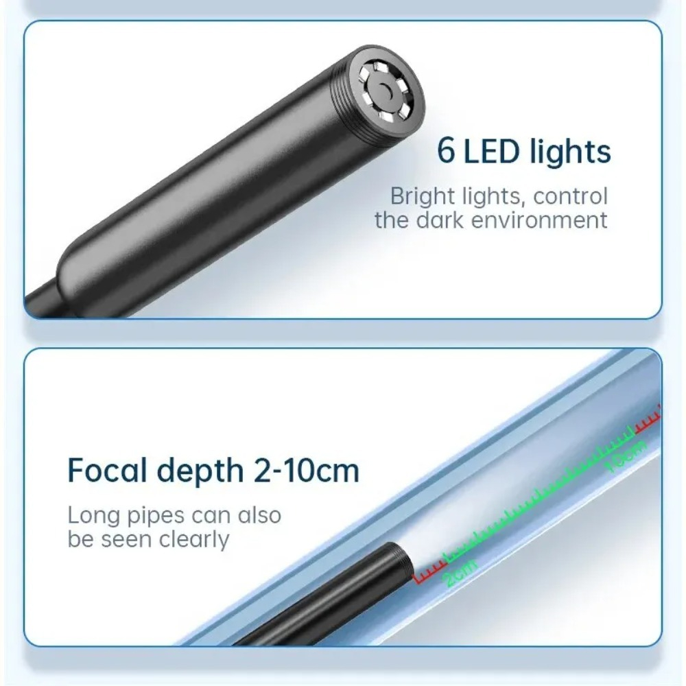 AliExpress USB Endoscope for OTG Android Phone 5.5mm Borescope Inspection Snake Camera with 6 LED Lights For Type C, view 2