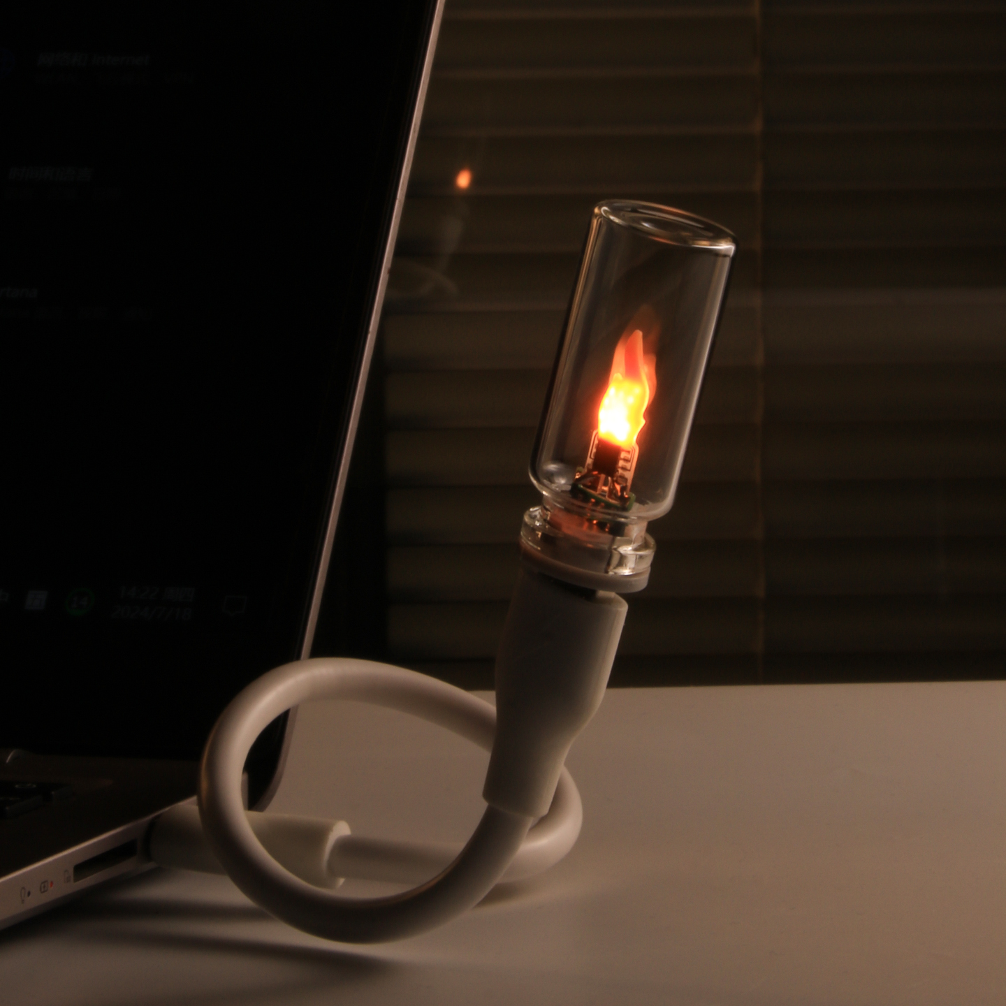 AliExpress USB Flickering Flame LED Candle Night Light, view 4
