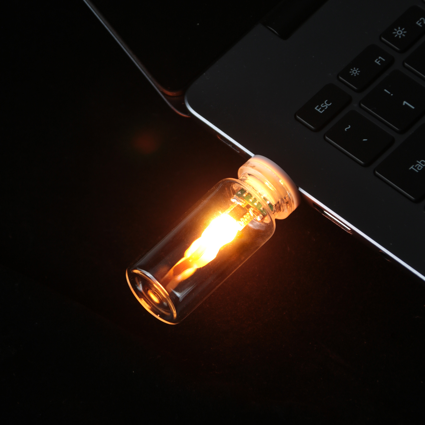 AliExpress USB Flickering Glass Candle LED Night Light, view 4