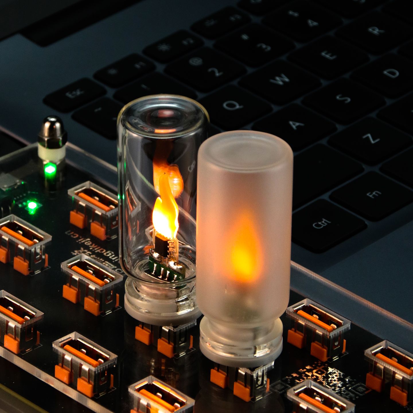 AliExpress USB Flickering Glass Candle LED Night Light, view 5