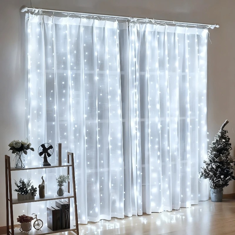AliExpress USB LED Curtain Light Indoor Fairy Tale Curtain Light Suitable for Bedroom Background Window Wall Holiday Lighting Decoration