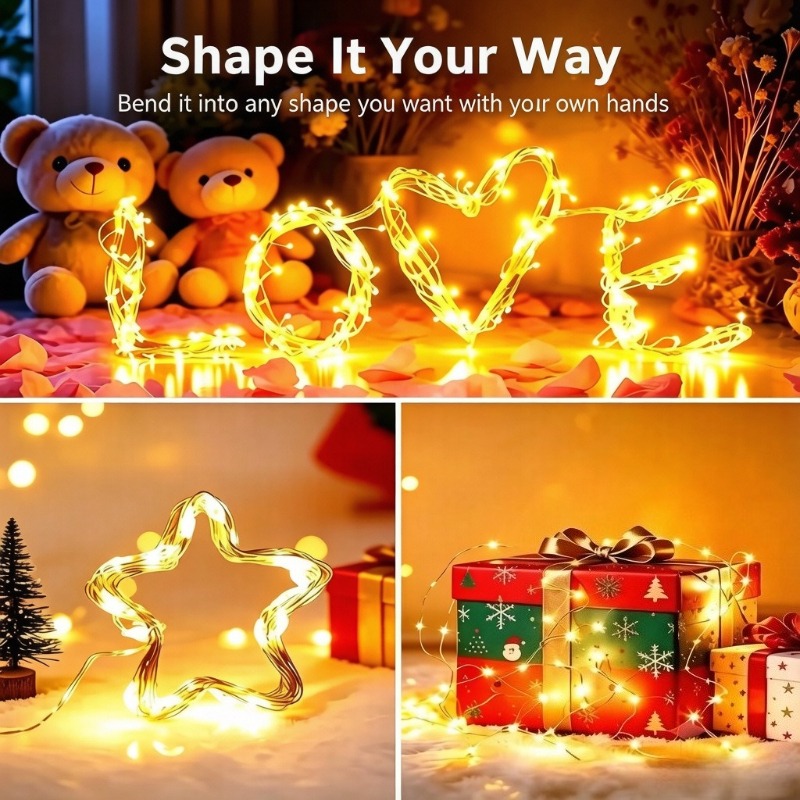 AliExpress USB LED String Lights 8 Modes with Remote Control Fairy Lights for Christmas Tree Wedding Party Home Decoration, view 5