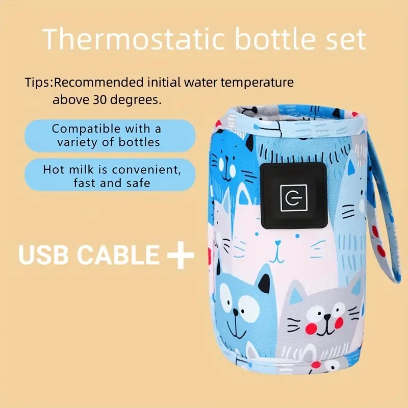 AliExpress USB Milk Water Warmer, Travel Stroller Insulated Bag, Nursing Bottle Heater, Portable Bottle Feeding Warmer, Christmas, Hallowee, view 6