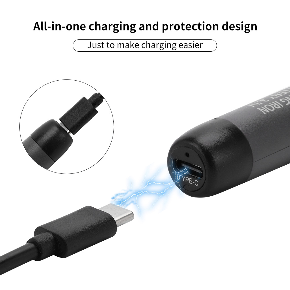 AliExpress Mini USB-C Rechargeable Soldering Iron Set (600mAh), view 2