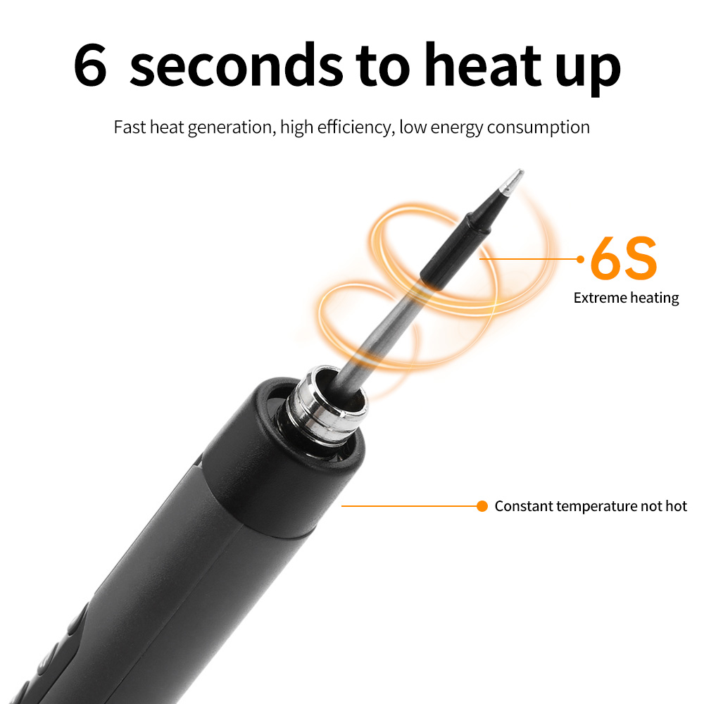 AliExpress Mini USB-C Rechargeable Soldering Iron Set (600mAh), view 3