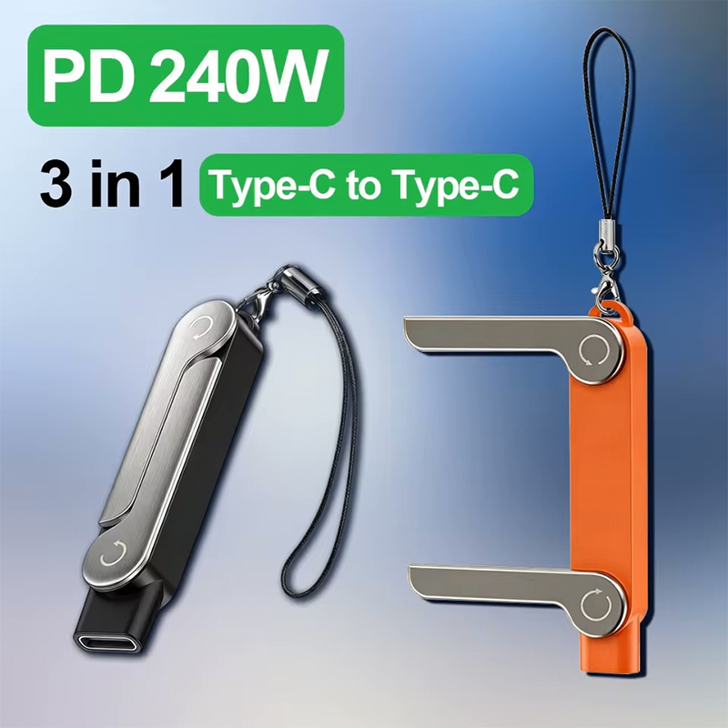 AliExpress Flat USB-C Charging Cable with Foldable Phone Stand