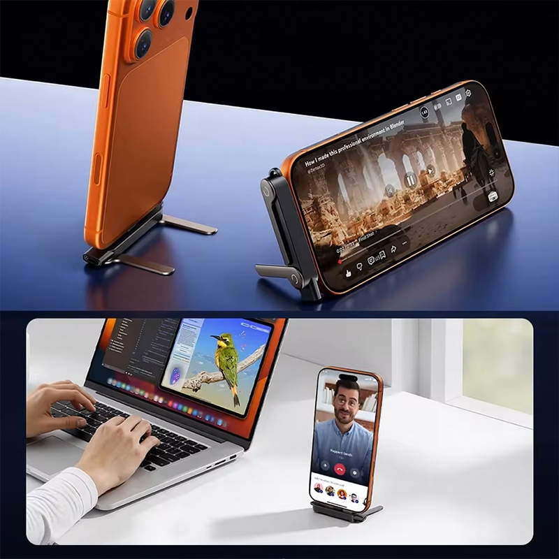 AliExpress Flat USB-C Charging Cable with Foldable Phone Stand, view 3