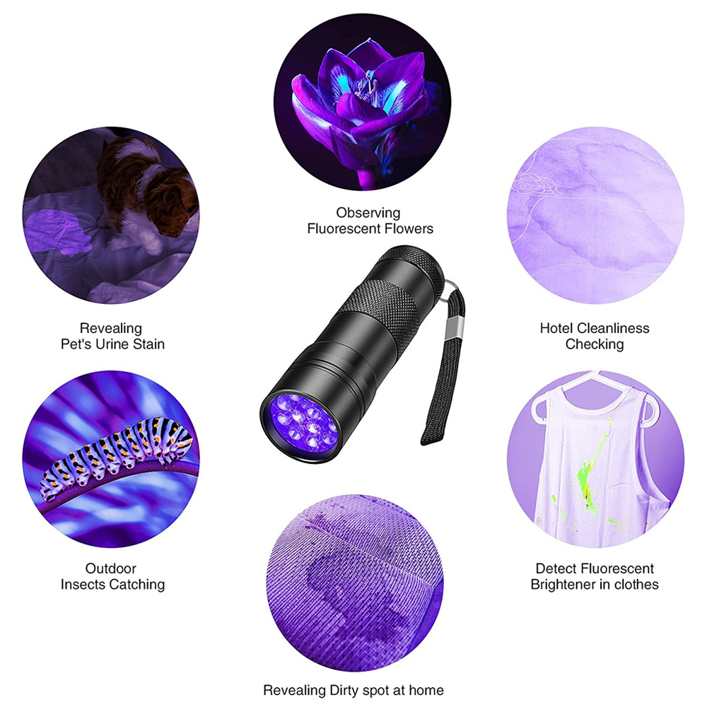 AliExpress 12-LED 395 nm UV Blacklight Flashlight, view 6