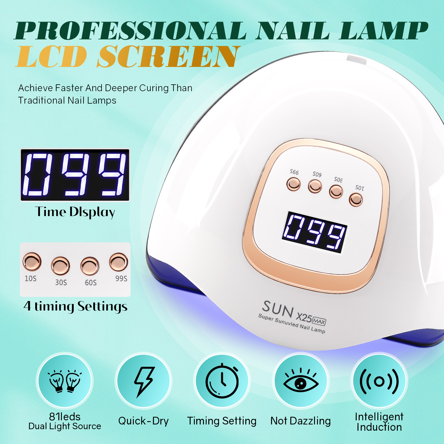 AliExpress 380W UV LED Nail Lamp for Gel Polish, view 2