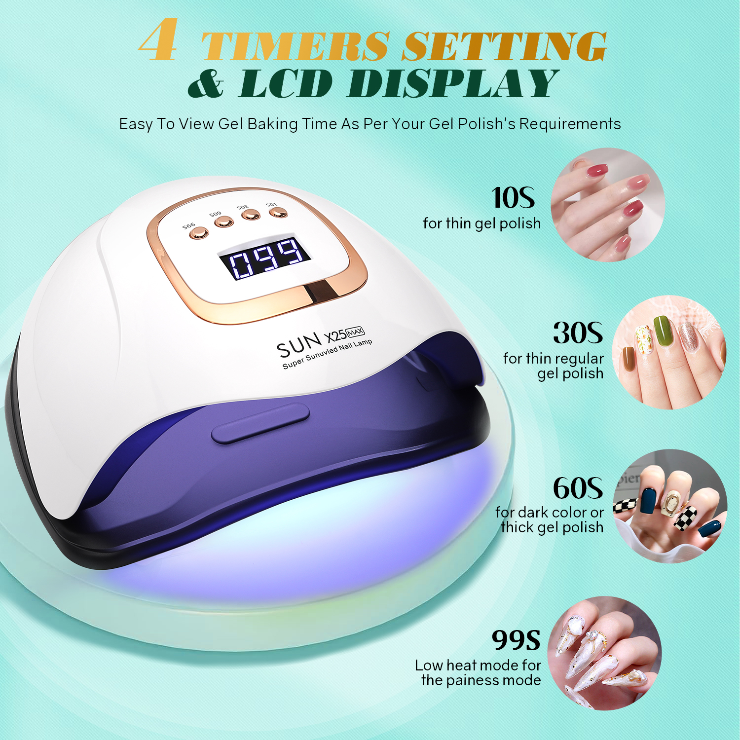 AliExpress 380W UV LED Nail Lamp for Gel Polish, view 3