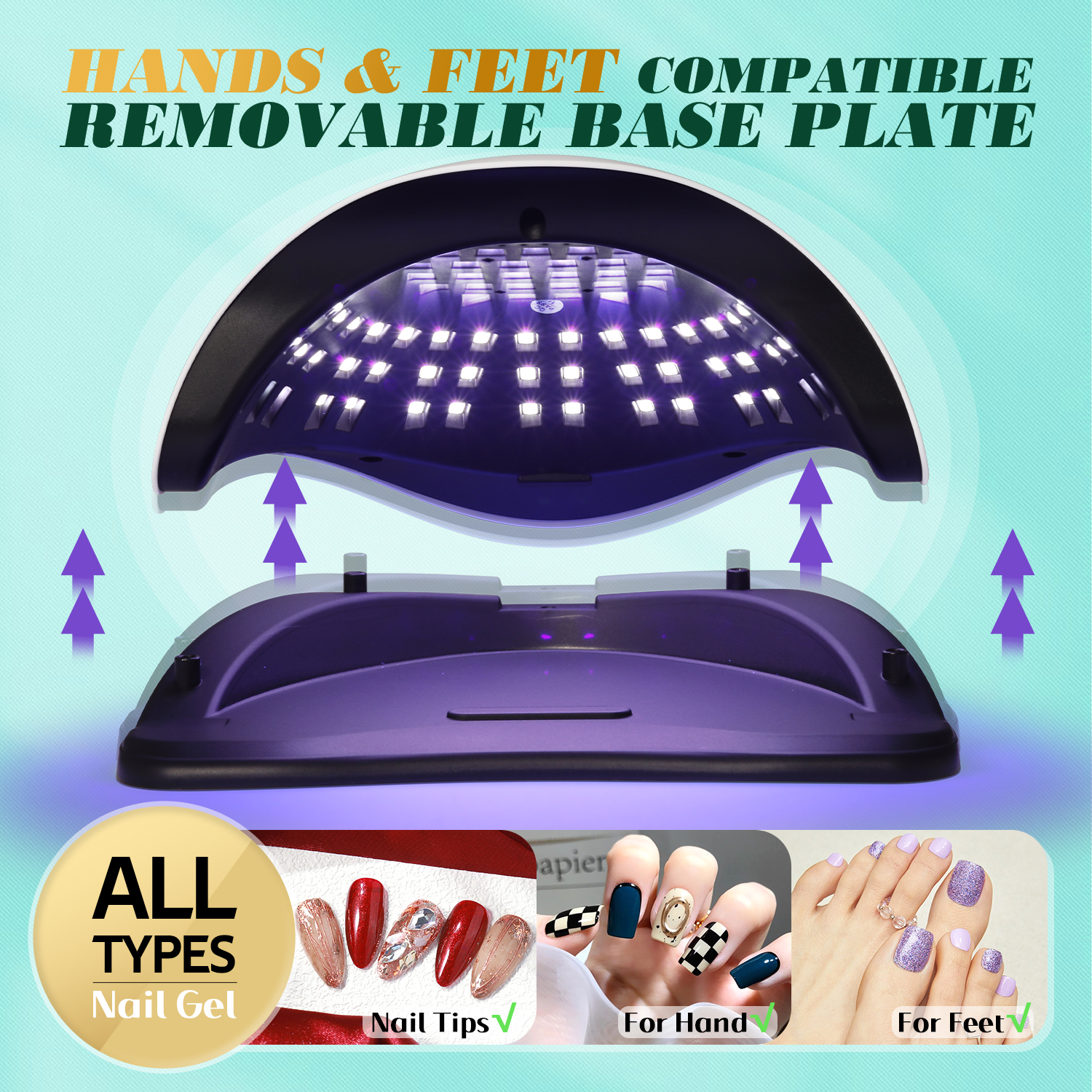 AliExpress 380W UV LED Nail Lamp for Gel Polish, view 6