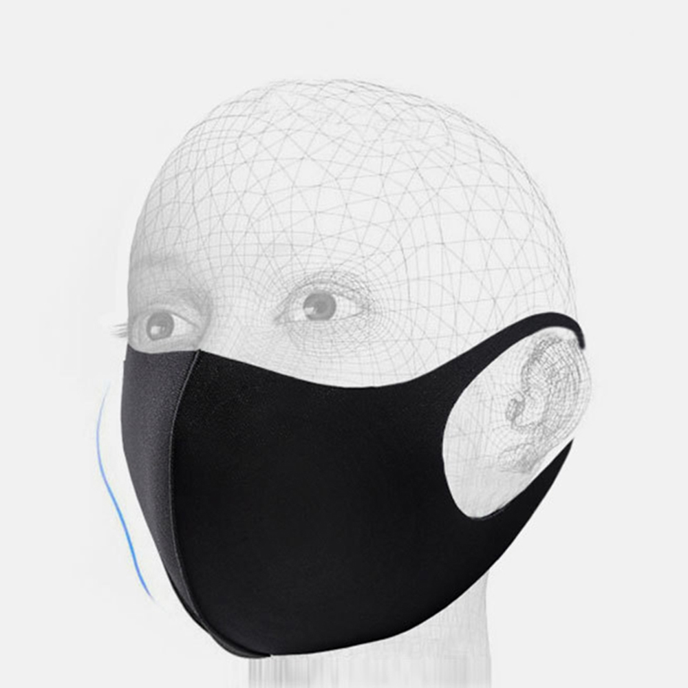 AliExpress UV Protection Face Mask Adults Children Summer Earloop Mask Black Travel-Friendly Breathable Lightweight Washable Face Coverings, view 2