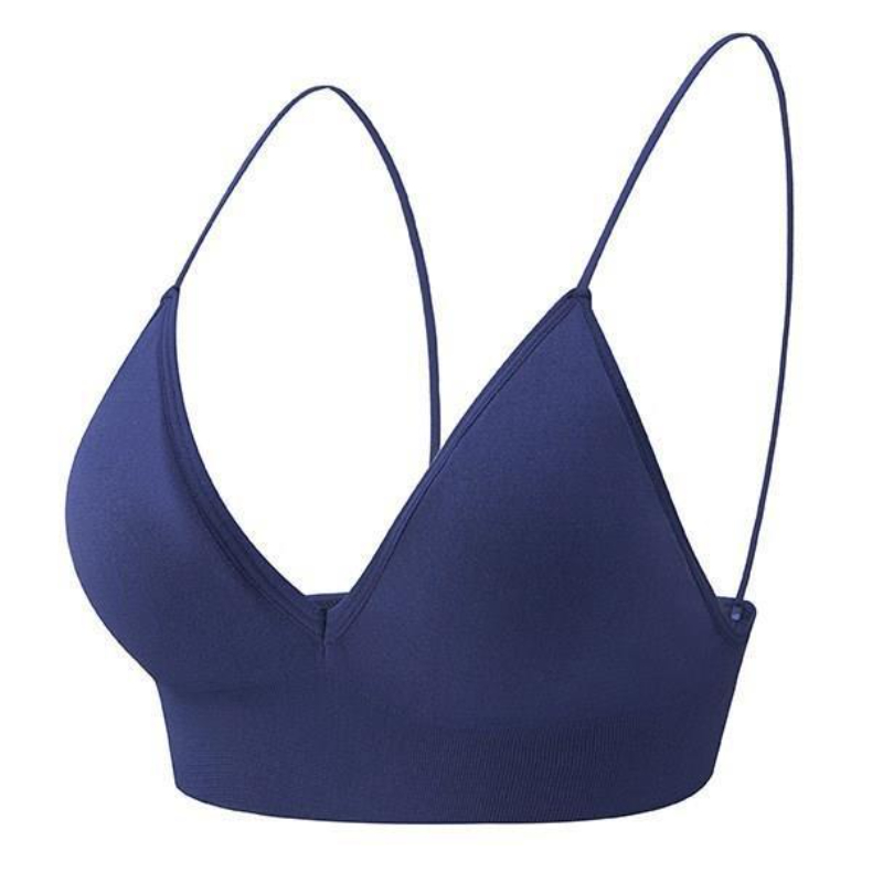 AliExpress V Neck Seamless Triangle Cup Bra Camisole Underwear Wrapped Chest Women S M L Breathable Gather Up Sports Fitness Yoga Casual