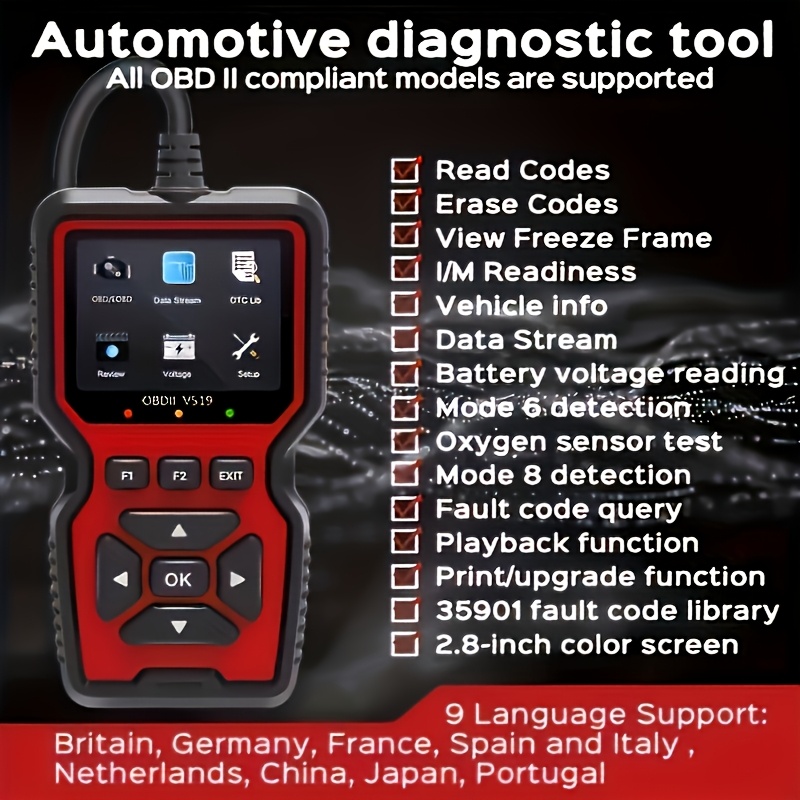 AliExpress V519 USB-Powered OBD2 Diagnostic Scanner, view 6