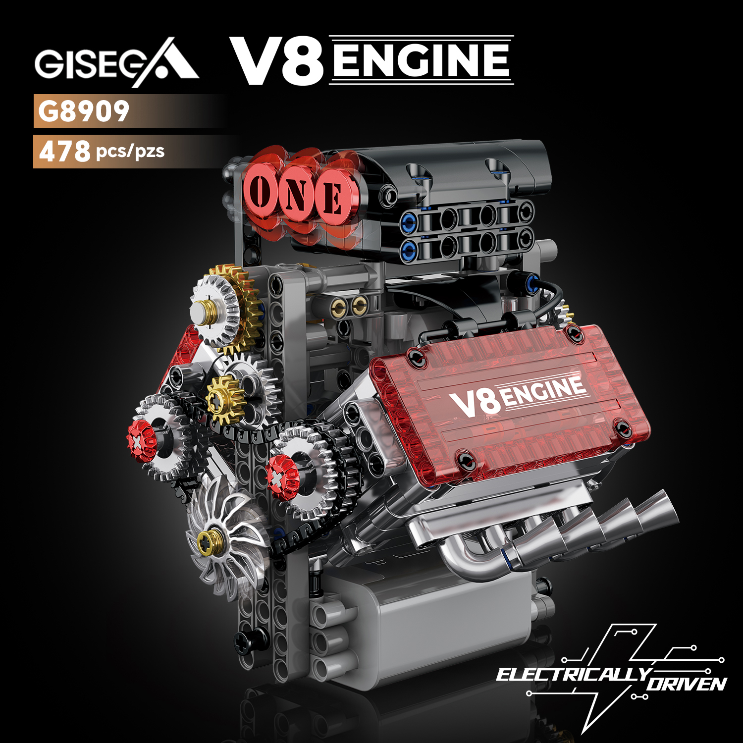 AliExpress V8 Engine MOC Building Blocks Mechanical Assembly STEM Educational Toy For Teens Collectors