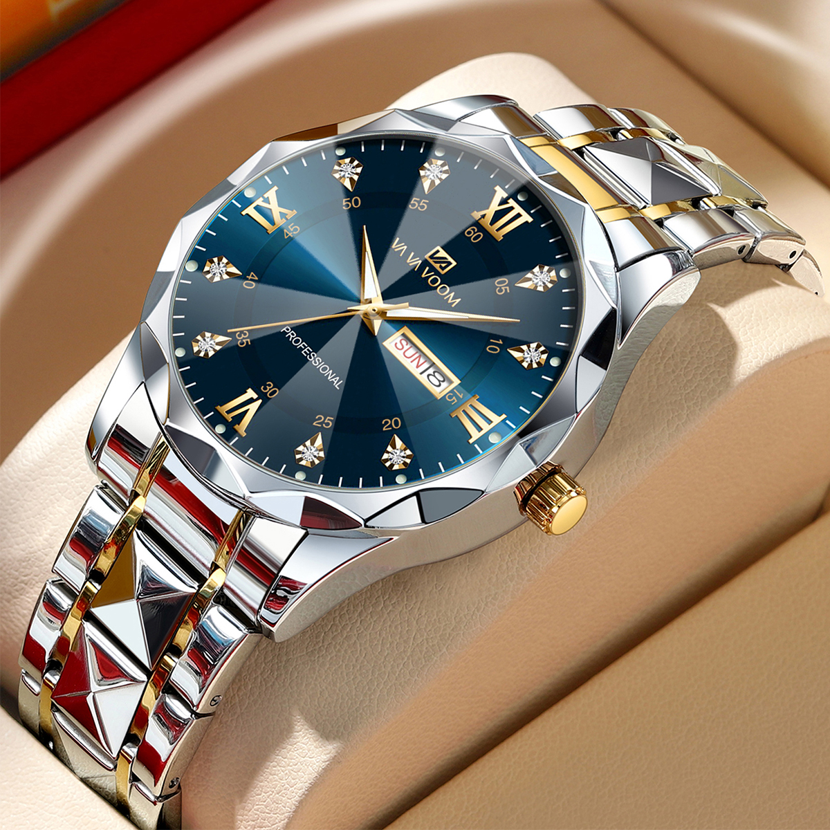 AliExpress VA VA VOOM Men's 41mm Rhinestone Quartz Watch