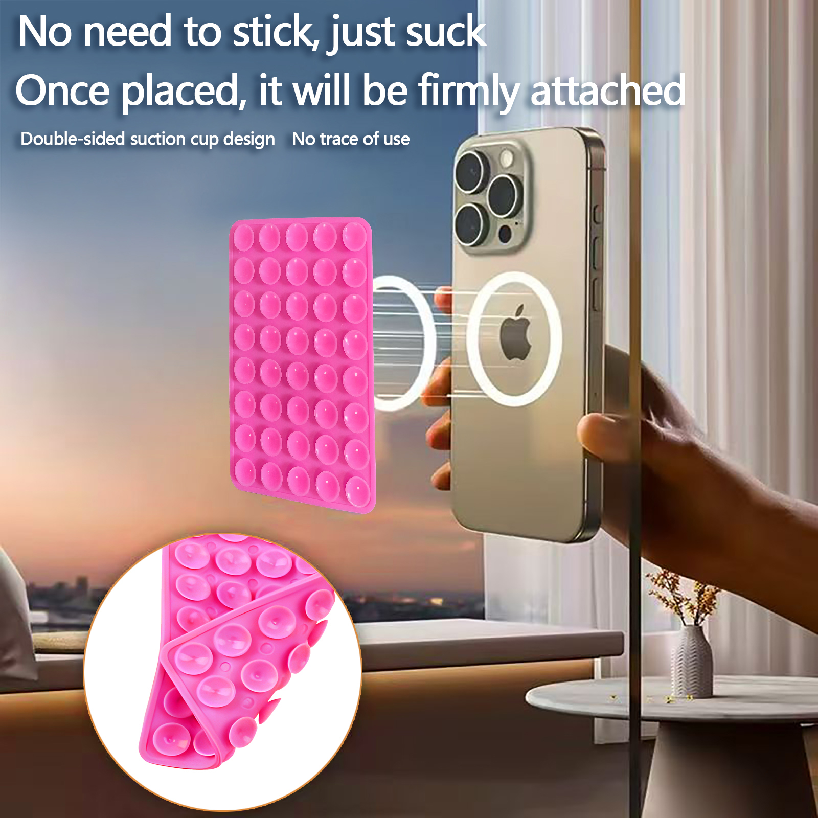 AliExpress Double-Sided Silicone Suction Phone Case Mount, view 2