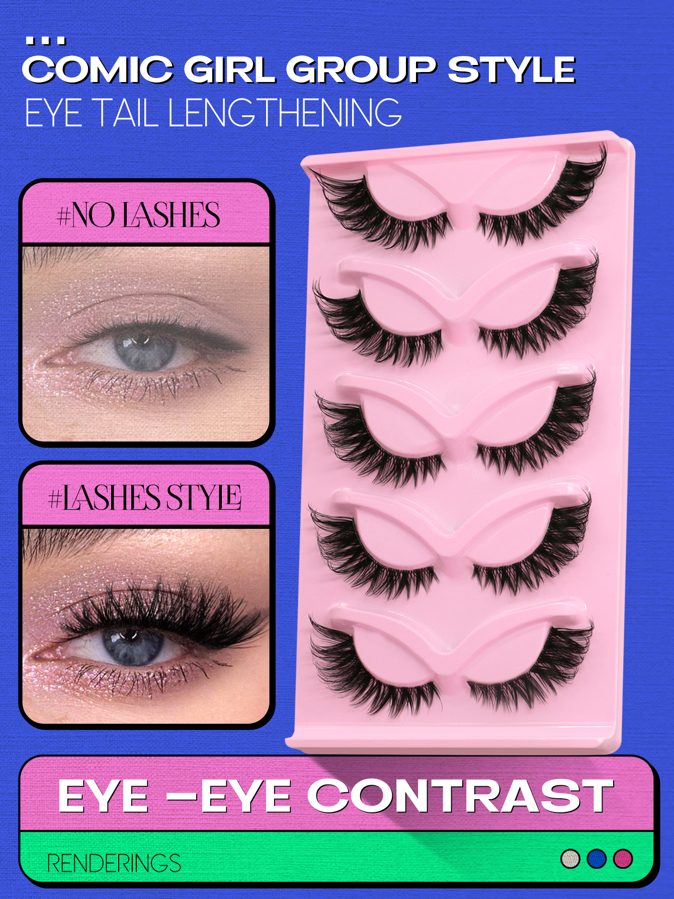 AliExpress Veltrinay Faux Mink Cat-Eye Strip Lashes, view 6