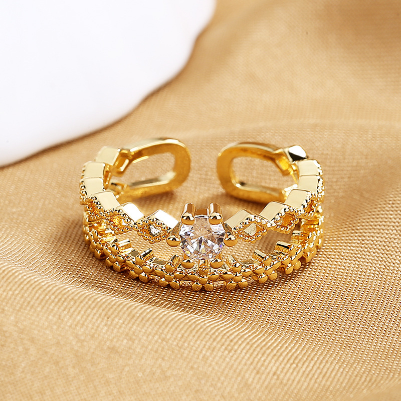 AliExpress VENTFILLE 925 Silver Flower Lace Adjustable Ring, view 4