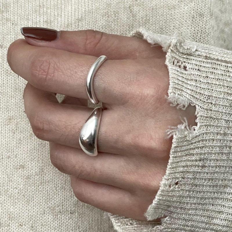 AliExpress VENTFILLE 925 Silver Irregular Geometric Ring