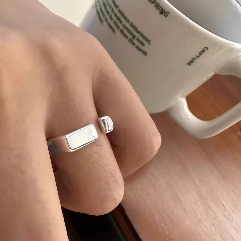 AliExpress VENTFILLE 925 Sterling Silver Hollow Couple Rings, view 5