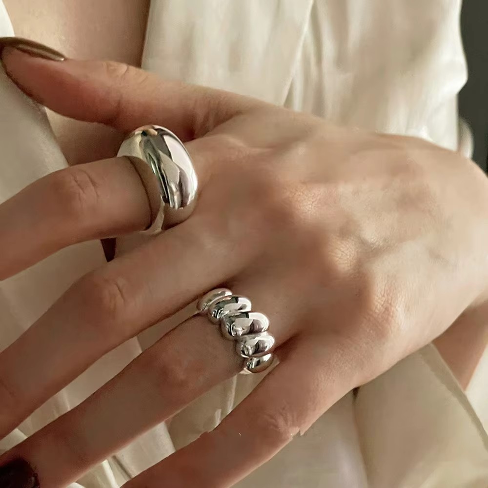 AliExpress VENTFILLE 925 Silver Arched Wide Ring
