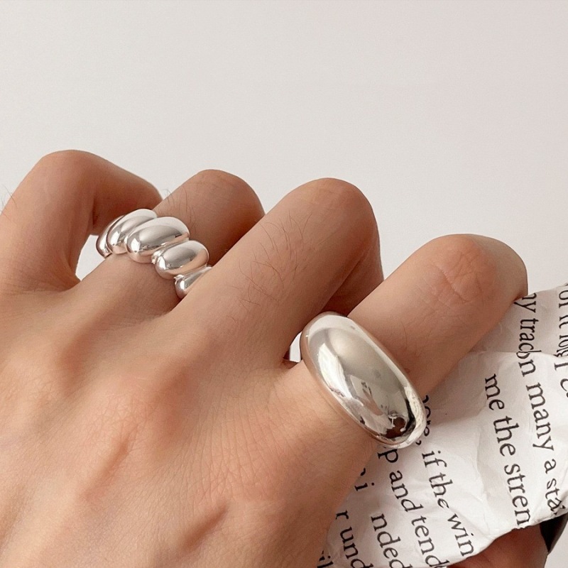 AliExpress VENTFILLE 925 Silver Arched Wide Ring, view 2