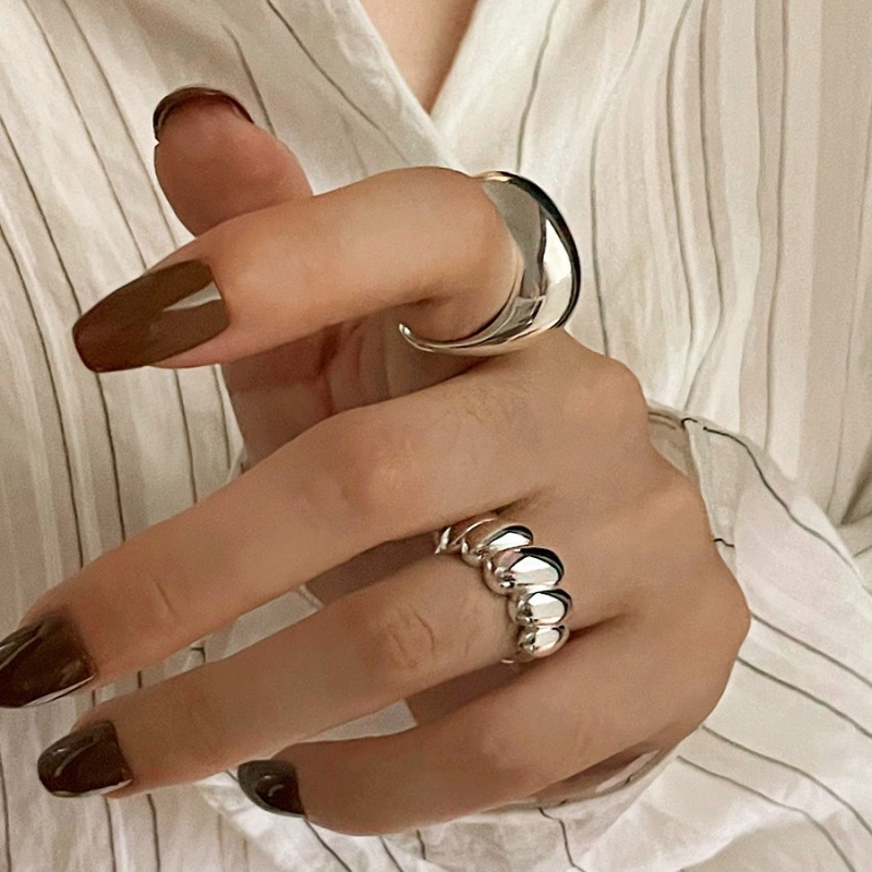 AliExpress VENTFILLE 925 Silver Arched Wide Ring, view 3