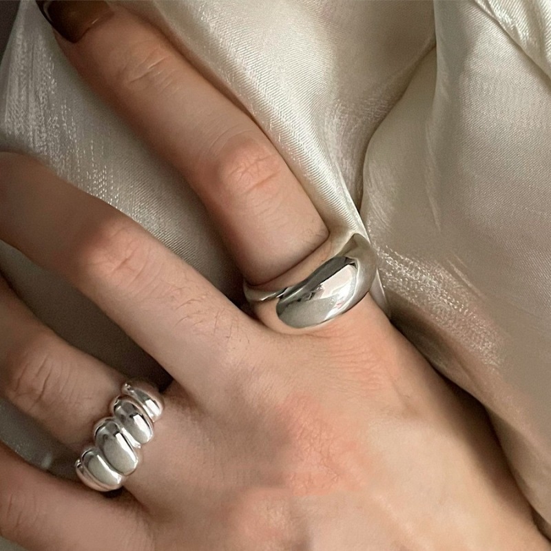 AliExpress VENTFILLE 925 Silver Arched Wide Ring, view 4