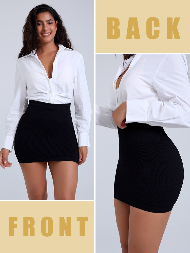 AliExpress Versatile Short Korean Skirt Solid Color Thin Elastic High Waist Vintage Sexy Slim All-match Short Skirts Casual Mini Skirt NEW, view 2