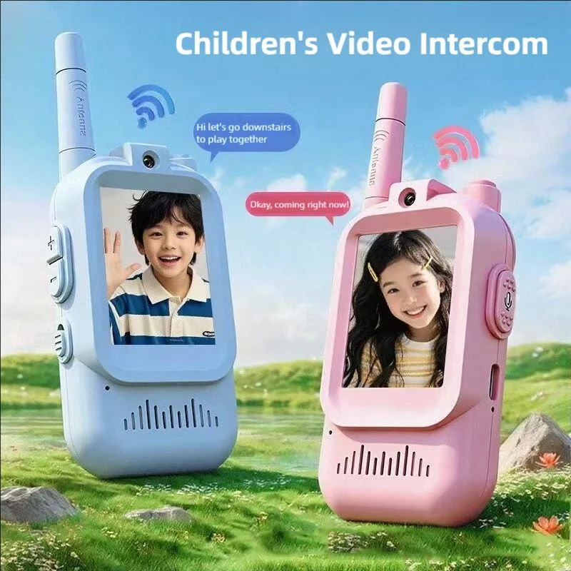 AliExpress Video Walkie Talkies for Kids 2 Pack Rechargeable Intercom Walkie-talkie Cute 2 Inch Screen One-Click Call Child Video Intercom