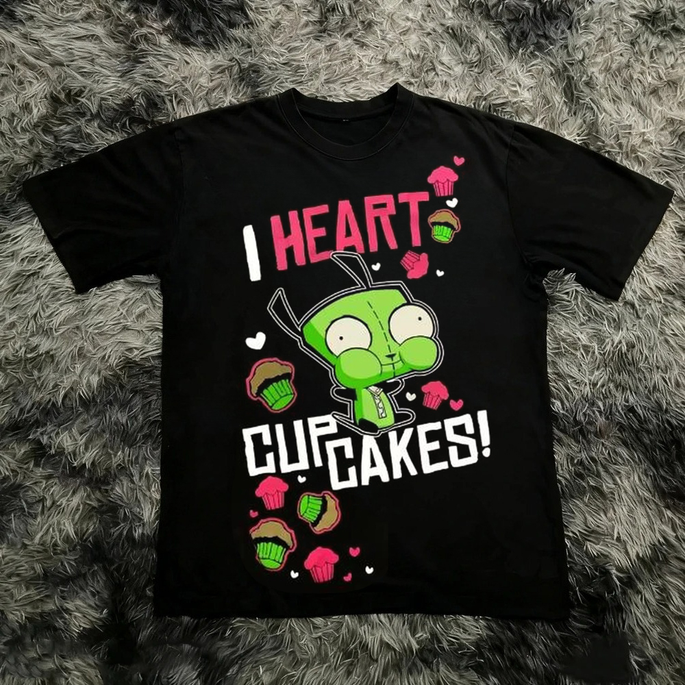 AliExpress Vintage Invader Zim Cartoon Print Short Sleeve T-Shirt Retro Unisex Graphic Tee 90s Nostalgia Summer Streetwear Y2K Tee Top, view 5