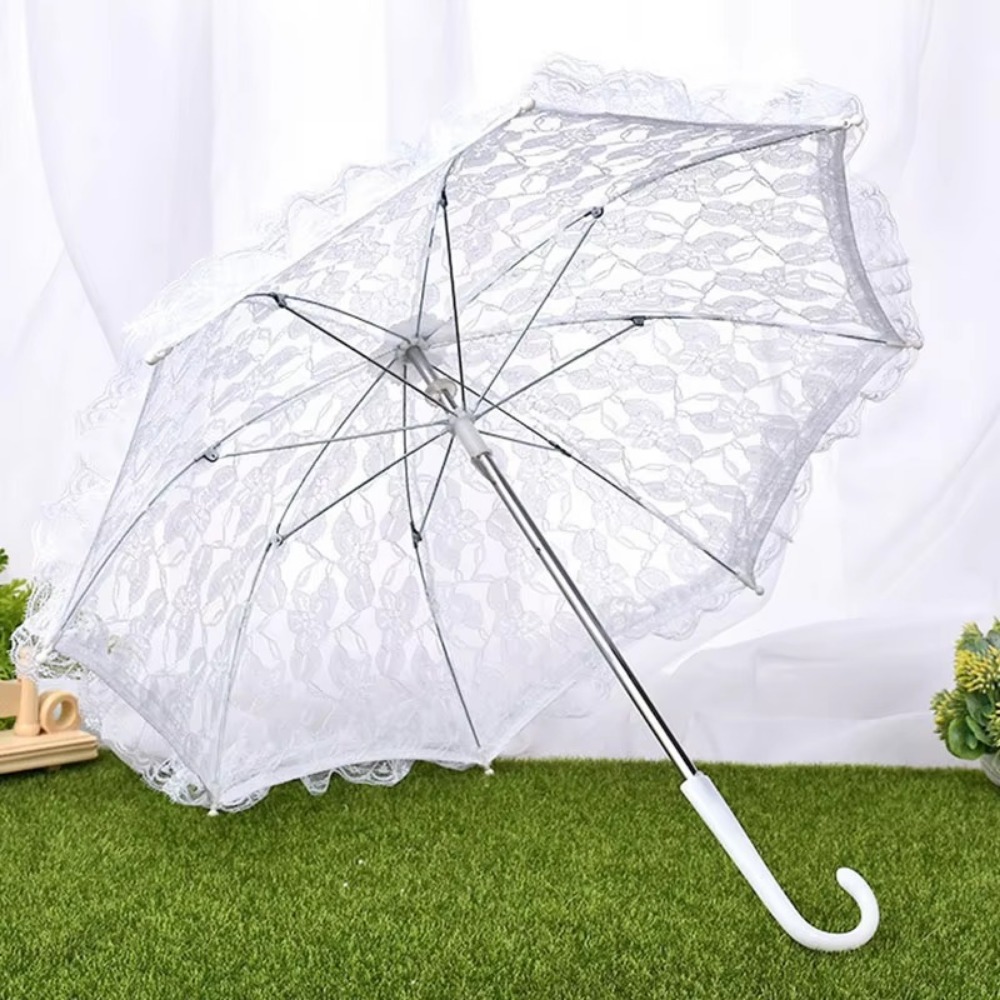 AliExpress Vintage Lace Bride Wedding Umbrella Mini Embroidery Sunshade Umbrella Palace Umbrella Stage Perform Props