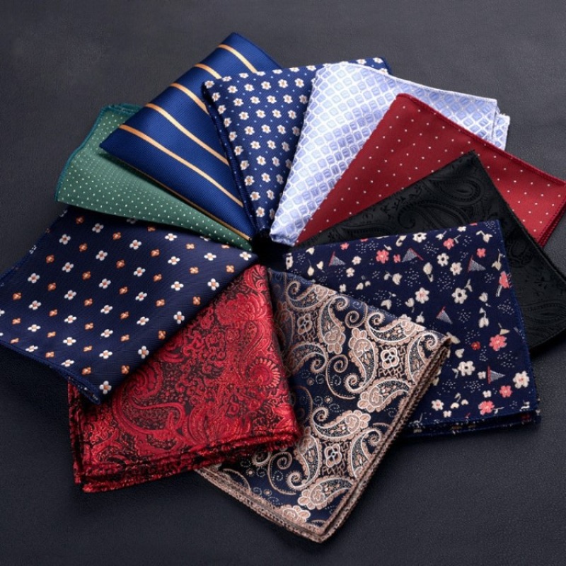 AliExpress Vintage Paisley Men British Design Floral Print Pocket Square Handkerchief Chest Towel Suit Accessories