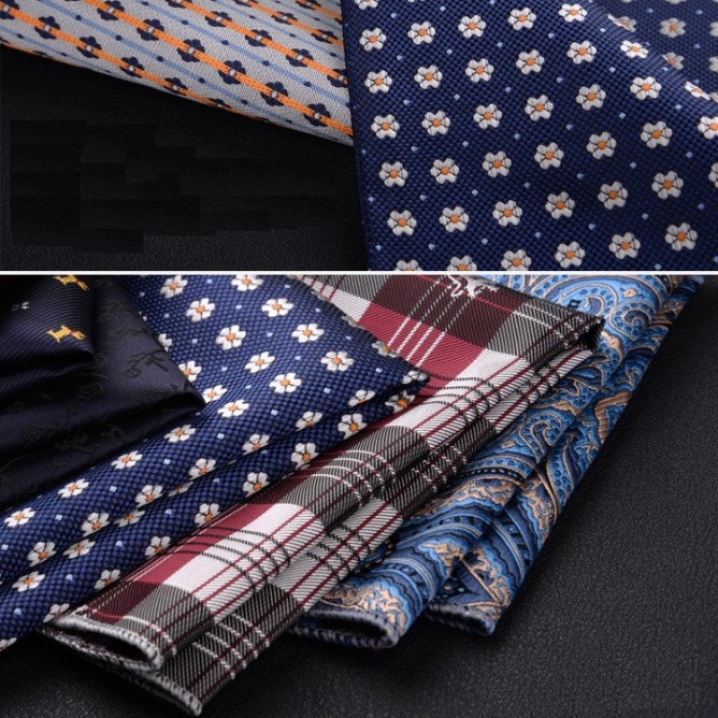 AliExpress Vintage Paisley Men British Design Floral Print Pocket Square Handkerchief Chest Towel Suit Accessories, view 2