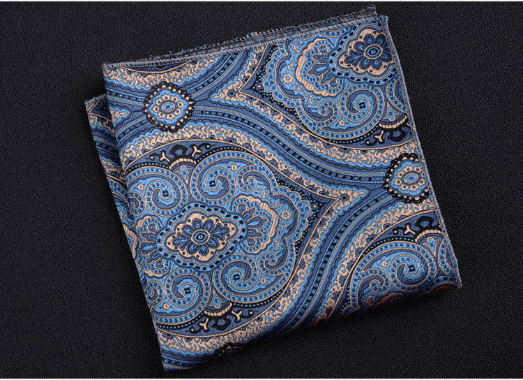 AliExpress Vintage Paisley Men British Design Floral Print Pocket Square Handkerchief Chest Towel Suit Accessories, view 4