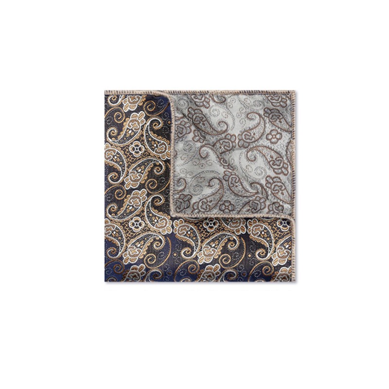 AliExpress Vintage Paisley Men British Design Floral Print Pocket Square Handkerchief Chest Towel Suit Accessories, view 6
