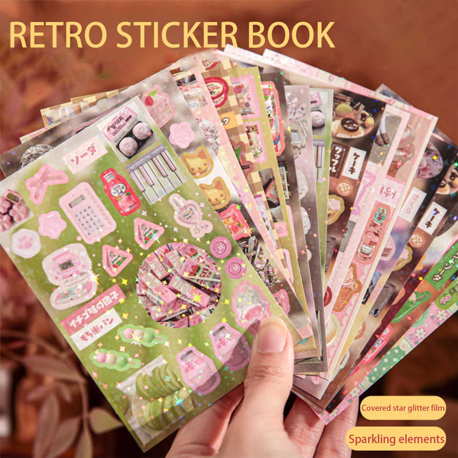 AliExpress Vintage Scrapbook Stickers Retro Cafe Style Decorative Paper Sticker Book for Journaling Planners Aesthetic Stationery Gift