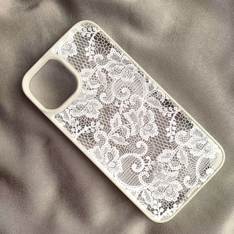 AliExpress Vintage White Lace Floral Phone Case