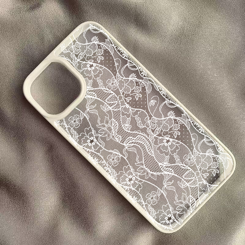 AliExpress Vintage White Lace Floral Phone Case, view 3