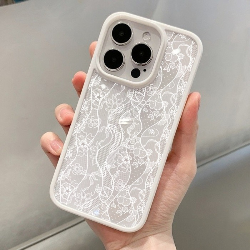 AliExpress Vintage White Lace Floral Phone Case, view 5