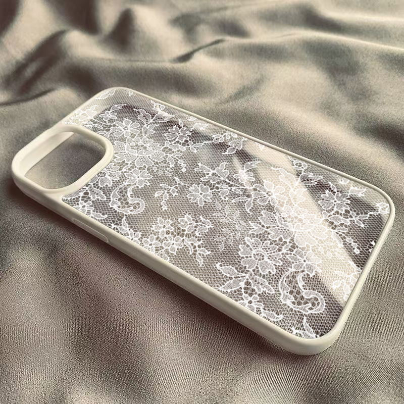 AliExpress Vintage White Lace Floral Phone Case, view 6