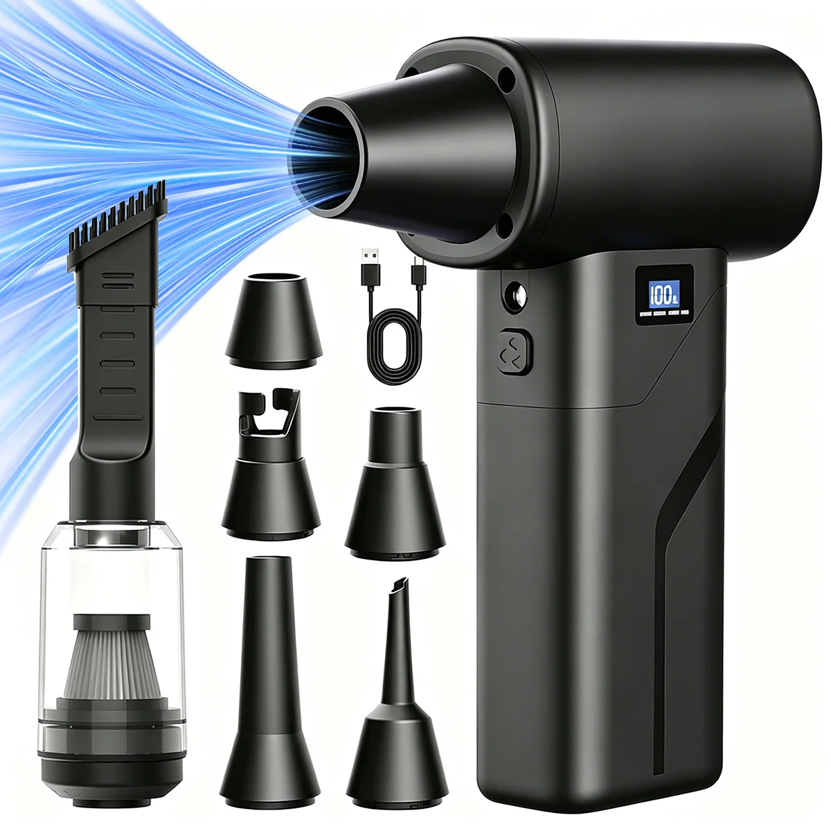AliExpress Violent Fan 110000 RPM Brushless 4000mAh Electric Air Blower High-Speed Turbo Rechargeable Powerful Dust Blower Vacuum Cleaner
