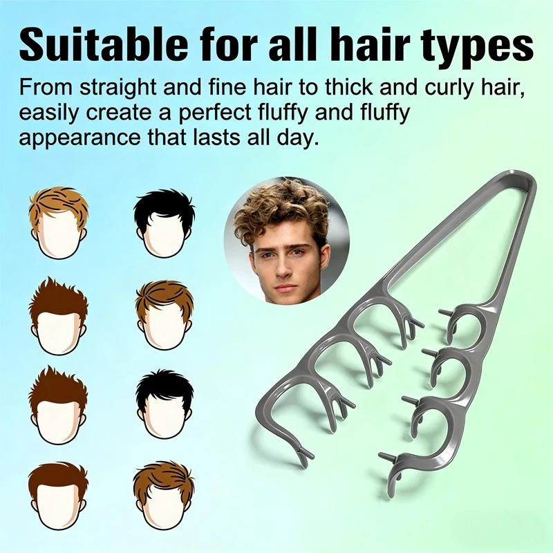 AliExpress Volumizing Detangling Hair Comb for Men Wide Tooth Styling Tool for Curly Wavy All Hair Types Fluffy Texture Salon Styling Brush, view 5