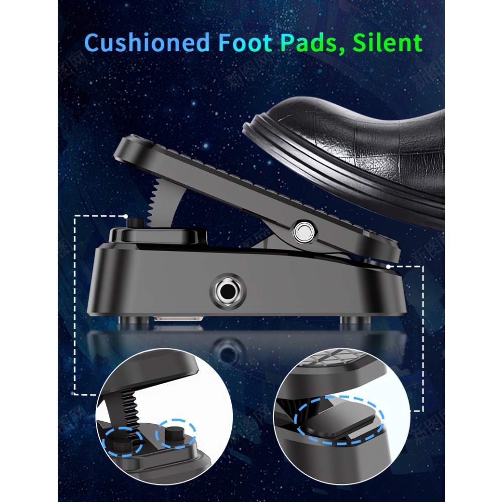 AliExpress VP-1 Pedal Volume/Expression 2-in-1 Pedal No Power Supply Required Cushioned Feet No Noise Precise Direct Control of Rack, view 4